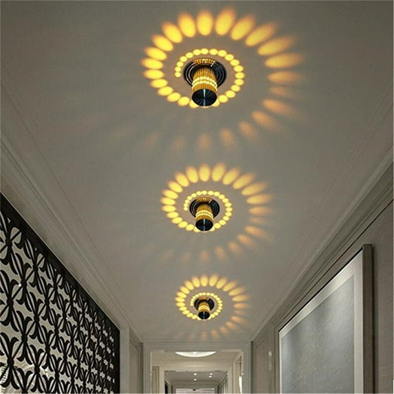 ZZkhGO LED Hole Wall Lamp, Energy Saving Low Voltage Wall Sconce, Aluminum Light Fixture for Home Porch Bar Hallway Corridor Decor