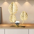 thumbnail image 1 of ZZkhGO Large Ginkgo Statue, Metal Leaf Line Sculpture, Gold Art Decor for Home Desk Bookshelf, 1 of 6