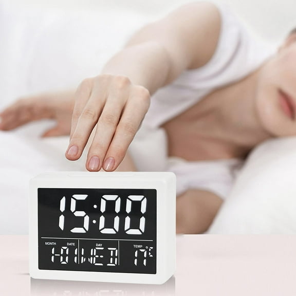 ZZkhGO Large LED Digital Alarm Clock, USB Charger Bedside Clock, Adjustable Brightness Volume Clock for Bedroom, Desk