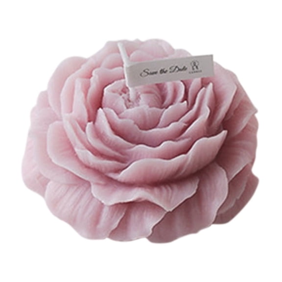 ZZkhGO Low Temperature Scented Candle, Wine Red Rose Flower Shaped Wax, Body Safe for Anniversary Wedding