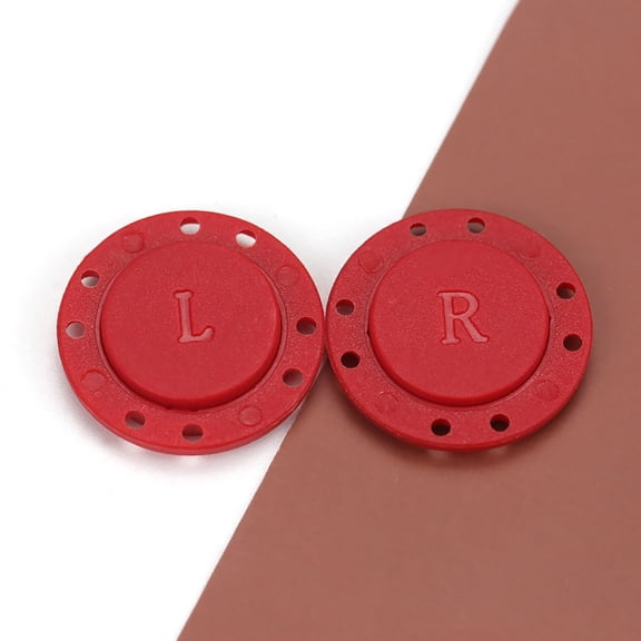 ZZkhGO Magnetic Suction Button, Heavy Duty 22mm Concealed Snap Button for Clothes, Strong Neodymium Magnet Fastener for Sweater Coat Cardigan Windbreaker, Red