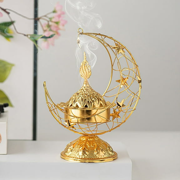 ZZkhGO Metal Decorative Incense Holder, Charcoal Stove Incense Burner, Portable Censer for Home Meditation Relaxation