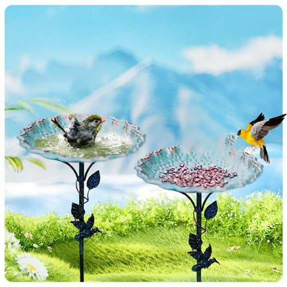 ZZkhGO Metal Leaf Bird Feeder, Rust Proof Bathtub Hook for Outdoor, Weather Resistant Hanger for Garden and Patio