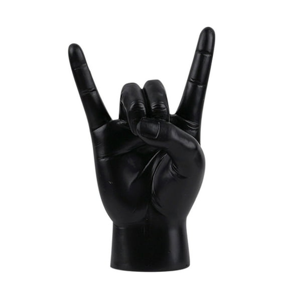 ZZkhGO Metal Resin Hand Sign, Gesture Tabletop Decoration, Home Bar Desktop Art Gift for Living Room