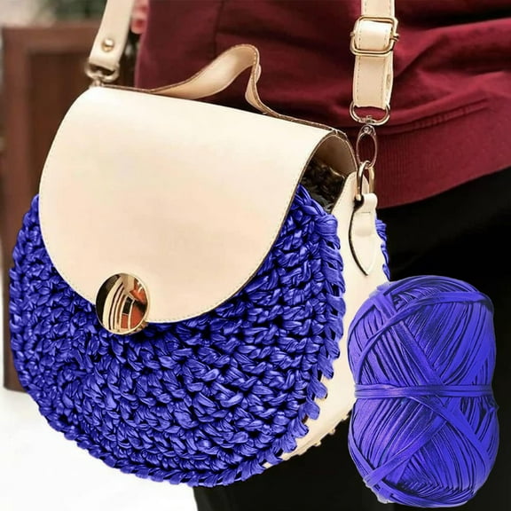 ZZkhGO Metallic Fabric Strip Yarn, DIY Weaving Knitting Crochet Yarn, Shiny Textured Yarn for Bag Blanket Craft Project