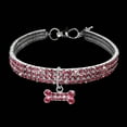 thumbnail image 1 of ZZkhGO Mini Pet Dog Bling Choker Collar, Rhinestone Sparkle Necklace for Small Dogs, Fancy Adjustable Costume Party Collar, 1 of 2