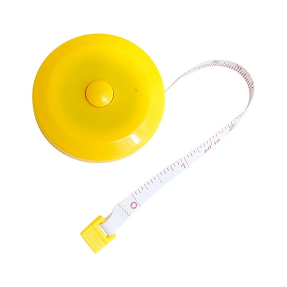 ZZkhGO Mini Retractable Tape Measure, Portable Student Meter Ruler with Auto Lock, Soft Measuring Tape, Body Measuring Tool for Sewing Fitness Tailoring, Yellow