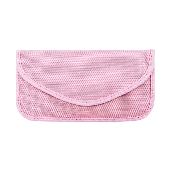 ZZkhGO Mobile Phone Signal Shielding Bag, 6.5 Inch GPS Location Tracking Blocker Pouch, Radiation Protection Faraday Bag for Pregnant Women Demagnetization, Pink