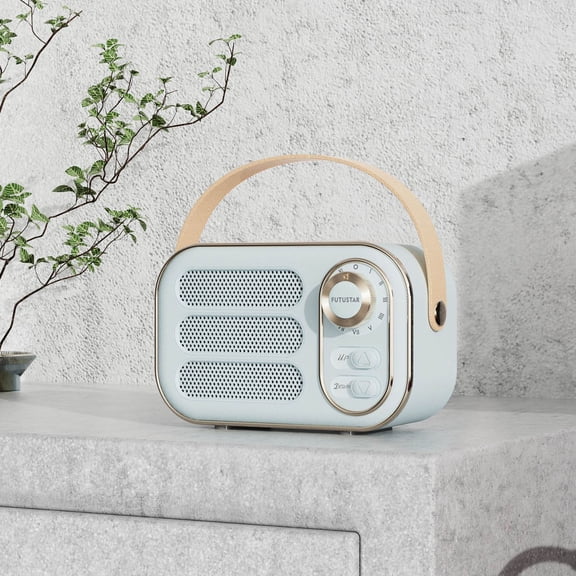 ZZkhGO Multifunctional Mini Portable FM Radio Bluetooth Speaker, Retro-Design Wireless Speaker with USB TF AUX, Indoor Outdoor Bluetooth 5.0 Speaker for Office Gym Car Travel