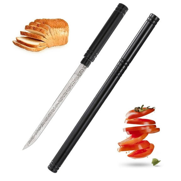 ZZkhGO Multipurpose Outdoor Portable Fruit Knife with Sheath, Compact Stainless Steel Blade Steak Handle Meat Knife, Ergonomic Grip Camping Gear Backpack Tool for Slicing Vegetables