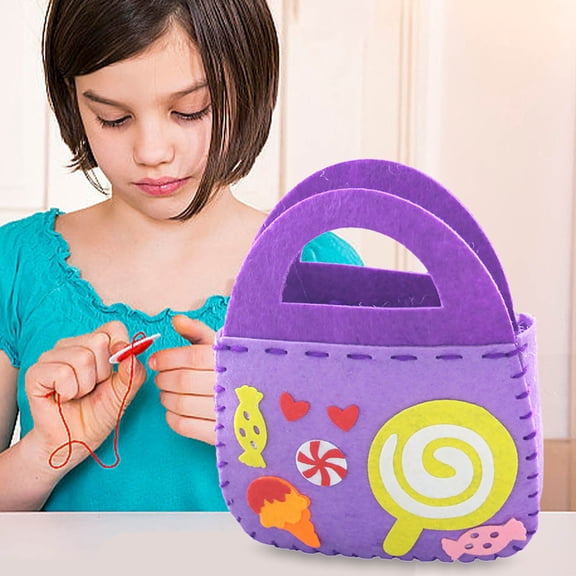 ZZkhGO Non-Woven Sewing Bag, Children’s DIY Craft Kit, Handmade Material Set for Kids Creative Activity