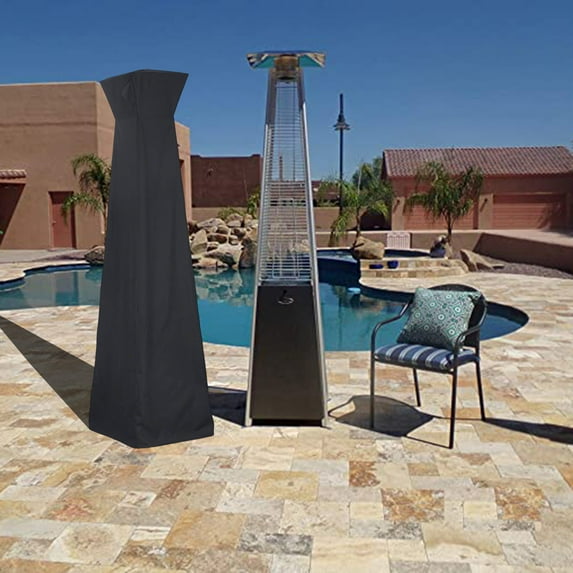 ZZkhGO Outdoor Patio Heater Cover, Heavy Duty Garden Heater Protector, Weatherproof Dirt Rain Cover