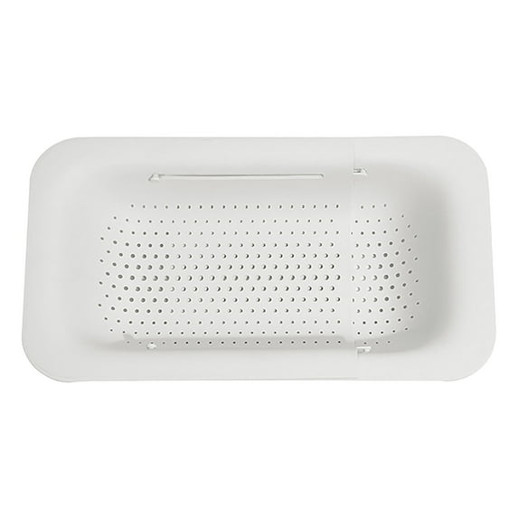 ZZkhGO Over the Sink Colander, Expandable Drain Basket Strainer, Kitchen Sink Collapsible Strainer for Pasta Vegetable