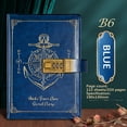 thumbnail image 1 of ZZkhGO Password Lock Notebook, B6 Leather Diary for Notes, Secure Writing Journal with Lock, 1 of 3