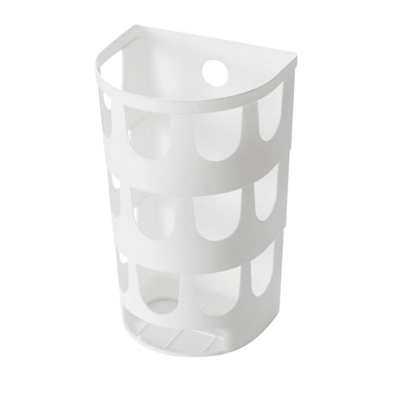 ZZkhGO Plastic Bag Storage Box, Wall Mount Garbage Bag Dispenser Organizer, Bathroom Kitchen Bag Collector Rack
