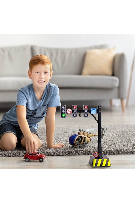 Powered Light Predictor, Intelligent Early Education Toys with Sound Light Traffic Lights Model, Interactive Learning Toy for Kids Driving Rules