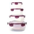 thumbnail image 1 of ZZkhGO Refrigerator Food Storage Container, 4 Pcs Fresh Produce Keeper with Lid, Vegetable Crisper Box for Lettuce Celery Berries Refrigerator Organization, 1 of 1
