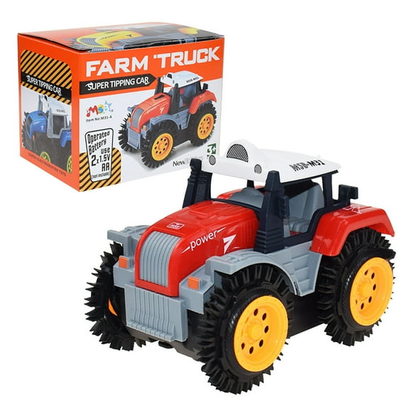 ZZkhGO Remote Control Stunt Off-Road Vehicle, 4WD Dual-Sided Driving Dump Truck with 360-Degree Rotation, Rechargeable Toy Car for Ages 9-36 Months
