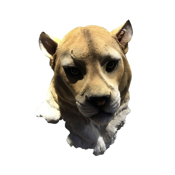 ZZkhGO Resin Animal Head Sculpture, Wolf Leopard Bear Bust for Wall Decor, Mount Statue for Home Bar