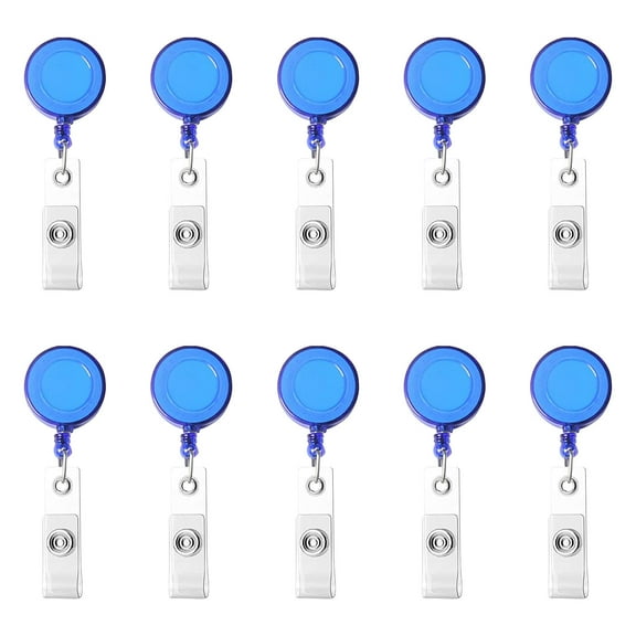 ZZkhGO Retractable Badge Reel ID Holder, 10Pc Scroll Badge Clip Set, 10 Colors Card Holder for Work