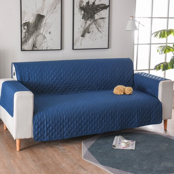 ZZkhGO Reversible Couch Cover, Water Resistant Furniture Protector with Elastic Straps, Sofa Slipcover for Pets Dogs Cats