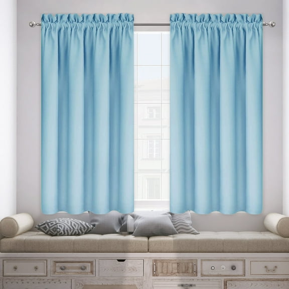 ZZkhGO Scandinavian Solid Colour Curtains, Insulated Window Drapes, Home Curtains Panel for Bedroom Kitchen