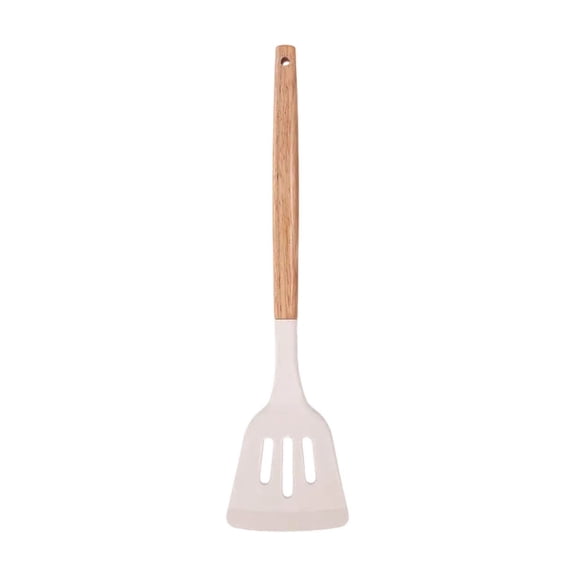 ZZkhGO Silicone Spatula Spoon Set, Wooden Handle Kitchen Utensils with Non Stick Pan Safe, Stir Fry Shovel Soup Spoon Cooking Tools for Household Kitchen