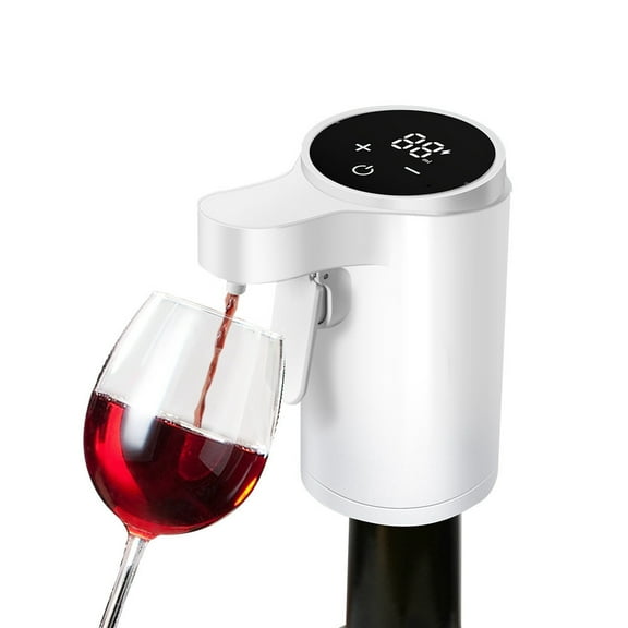 ZZkhGO Smart Sensor Wine Extractor, Multi-Functional Automatic Wine Dispenser for Home Restaurants, Touch Decanter Water Extractor for Aerating Pouring, White