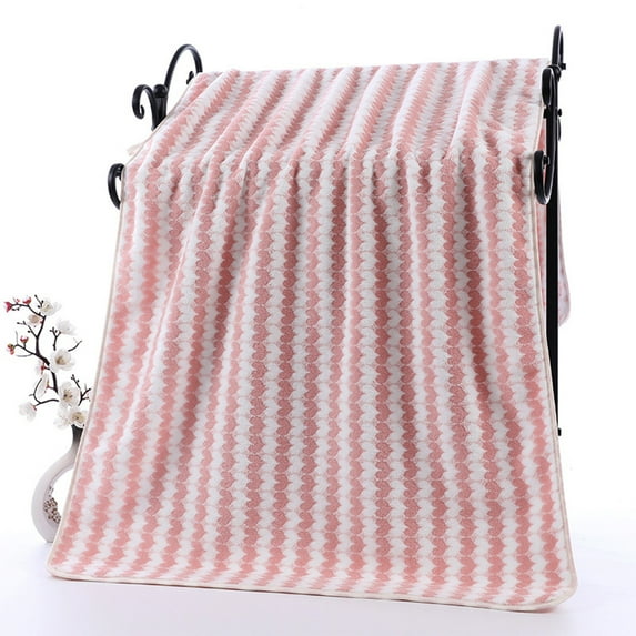 ZZkhGO Soft Absorbent Bath Towel, Fleece Couple Towel Set, Thickened Holiday Gift in Multiple Colors