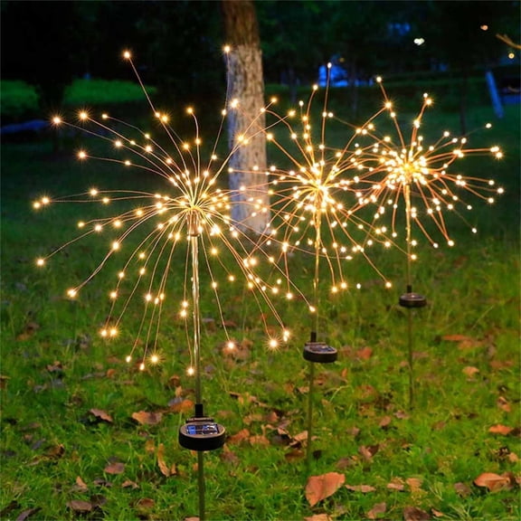 ZZkhGO Solar Flower Lights, 120 LED Copper Wire Fairy String Lights with Remote Timer, DIY Shapeable Garden Decoration Lamp for Patio, Wedding, Party, Christmas