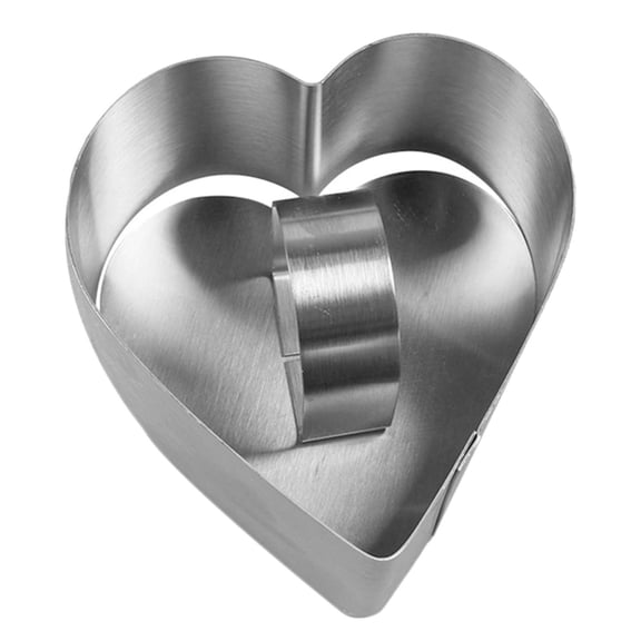 ZZkhGO Stainless Steel Cake Mould, Push Piece Rice Sushi Shaping Tool, Reusable Cookie Mold for Baking DIY
