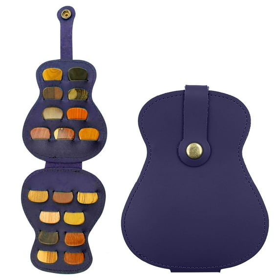 ZZkhGO Stainless Steel Guitar Pick, Engraved Son Musician Plectrum, Leather Case Gift for Birthday Christmas Graduation Music Player