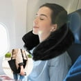 thumbnail image 1 of ZZkhGO Stuffable Travel Neck Pillow, Adjustable Velvet Pillow with Storage, Multifunctional Sleeping Pillow for Airplane Car, 1 of 6