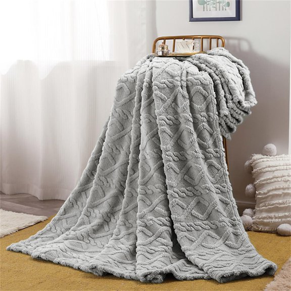 ZZkhGO Super Soft Warm Solid Fleece Blanket, 130x150cm Flannel Microfleece Lightweight Throw, Cozy Versatile Rug for Couch Sofa Bedding Home Travel, Gray
