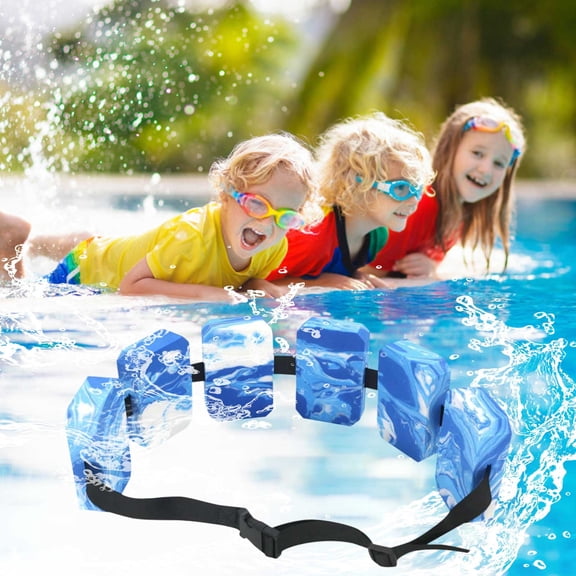 ZZkhGO Swimming Training Belt, Adjustable Buoyancy Belt, Detachable Learning Aid with 5 Float Blocks for Beginners