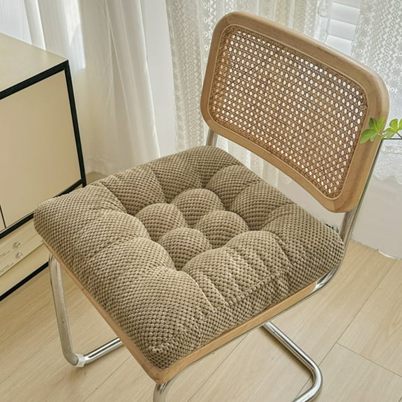 ZZkhGO Thickened Bean Velvet Cushion, Multipurpose Square Seat Pillow for Sofa Car, Washable Floor Tatami Kneeling Pad 18x18in