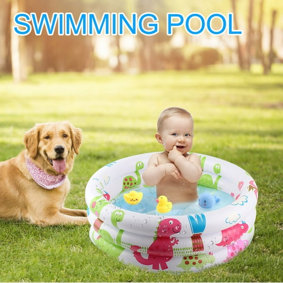 ZZkhGO Thickening Dinosaur Swimming Pool, Wear-Resistant PVC Children's Floating Pool with Unique Pattern, Summer Outdoor Water Fun for Ages 1-6