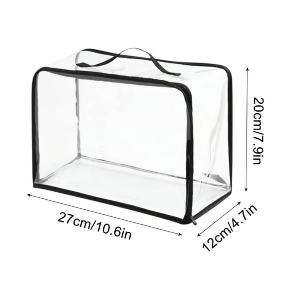 ZZkhGO Transparent Storage Bag, Visual Clothes Organizer with Handles, Three Dimensional Large Capacity Box for Wardrobe Moving