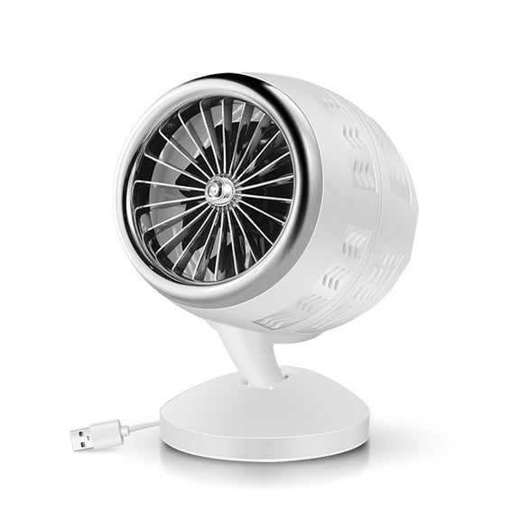 ZZkhGO USB Dual Blade Turbo Fan, Portable Mini Air Circulator with Two Speeds, Compact Desktop Personal Cooling Fan