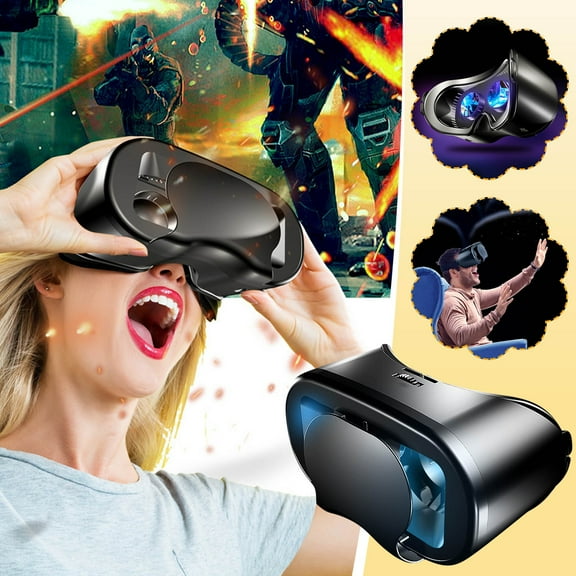 ZZkhGO VR Headset, Virtual Reality Glasses, Wireless 3D Goggles for Phone Movies Games