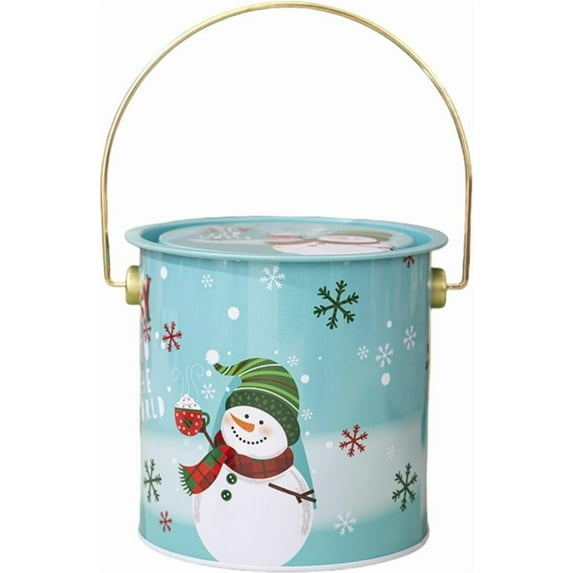 ZZkhGO Vintage Christmas Cookie Jar, Airtight Tin Cookies Container with Lid, Large Metal Food Storage Canister for Kitchen Counter Gift