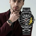 thumbnail image 1 of ZZkhGO Wheel Sports Watch, Tire Shaped Men's Watch, Quartz Movement Water Resistant Watch for Outdoor Fashion, 1 of 6