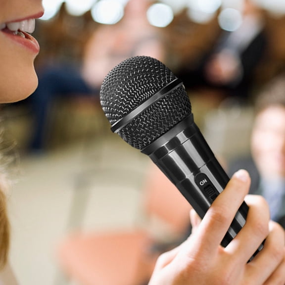 ZZkhGO Wired Microphone for Karaoke, Omnidirectional Dynamic Mic with 6.5mm Plug, Noise-Canceling Live Streaming Audio for Home Party Webcast