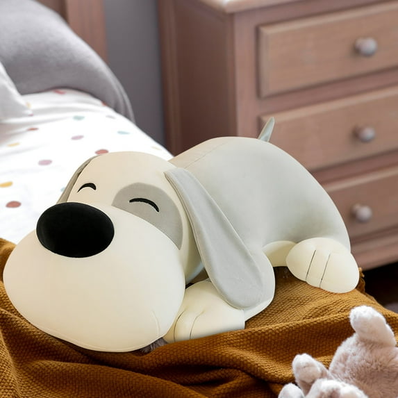 ZZkhGO Large Dog Hugging Body Pillow, Extra Soft Fluffy Stuffed Animal Pillow, Life Size Plush Cuddle Pillow for Sofa Bed