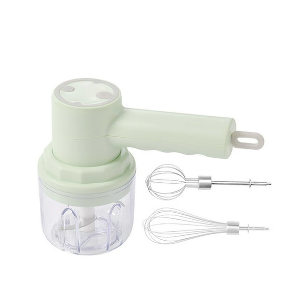 ZZkhGo 3-in-1 Hand Mixer & Food Processor Chopper USB Rechargeable Multi-speed Lightweight Powerful Portable Compact Efficient Versatile Durable Safe Design