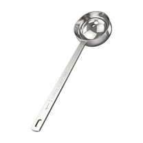 ZZkhGo 304 Stainless Steel Graduated Measuring Spoon 15/30 ml Long Handle Coffee Scoop Milk Powder Metering Spoon (1 Piece)