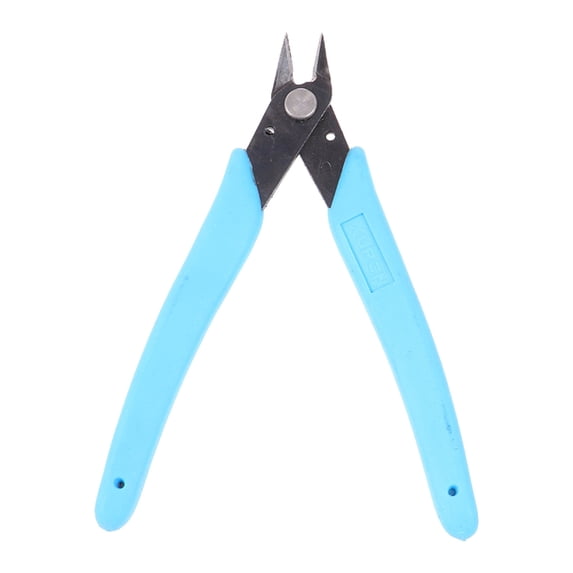 ZZkhGo 5 Inch Offset Needle Nose Pliers Stainless Steel Carbon Steel Cutting Tool Thin Small Wire Model Nippers Spring Lightweight Comfort Grip Electron DIY Jewelry
