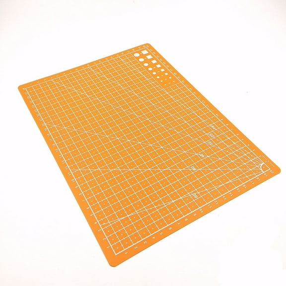 ZZkhGo A4 Self-Healing PVC Cutting Mat Double-Sided Grid Non-Slip Rotary Craft Sewing Workstation Protective Cutting Board 30 x 21 cm Reusable Durable for Fabric Paper Model Making 1 Pc