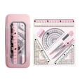 thumbnail image 1 of ZZkhGo Avoid Myopia Math Geometry Kit 8 Piece Student Supplies Set with Shatterproof Storage Box Including Ruler Protractor Eraser Lead Leads Pencils For, 1 of 6