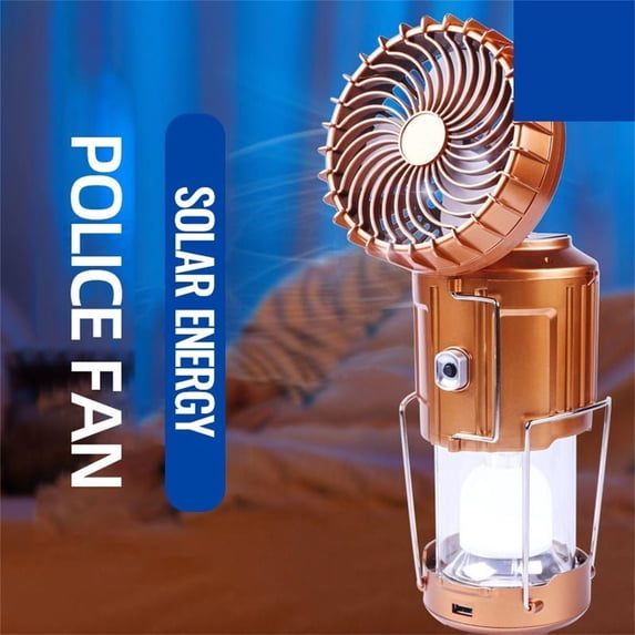 ZZkhGo Camping Tent Fan with LED Light USB Foldable Portable Multi-Function for Outdoor Strong Wind Quiet